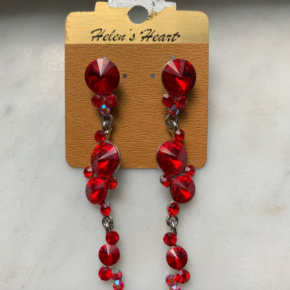 Red Stone Earrings